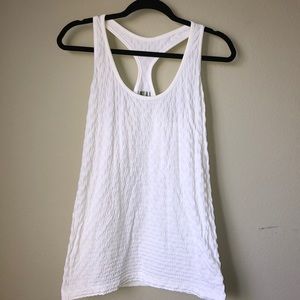 Athleta white textured tank